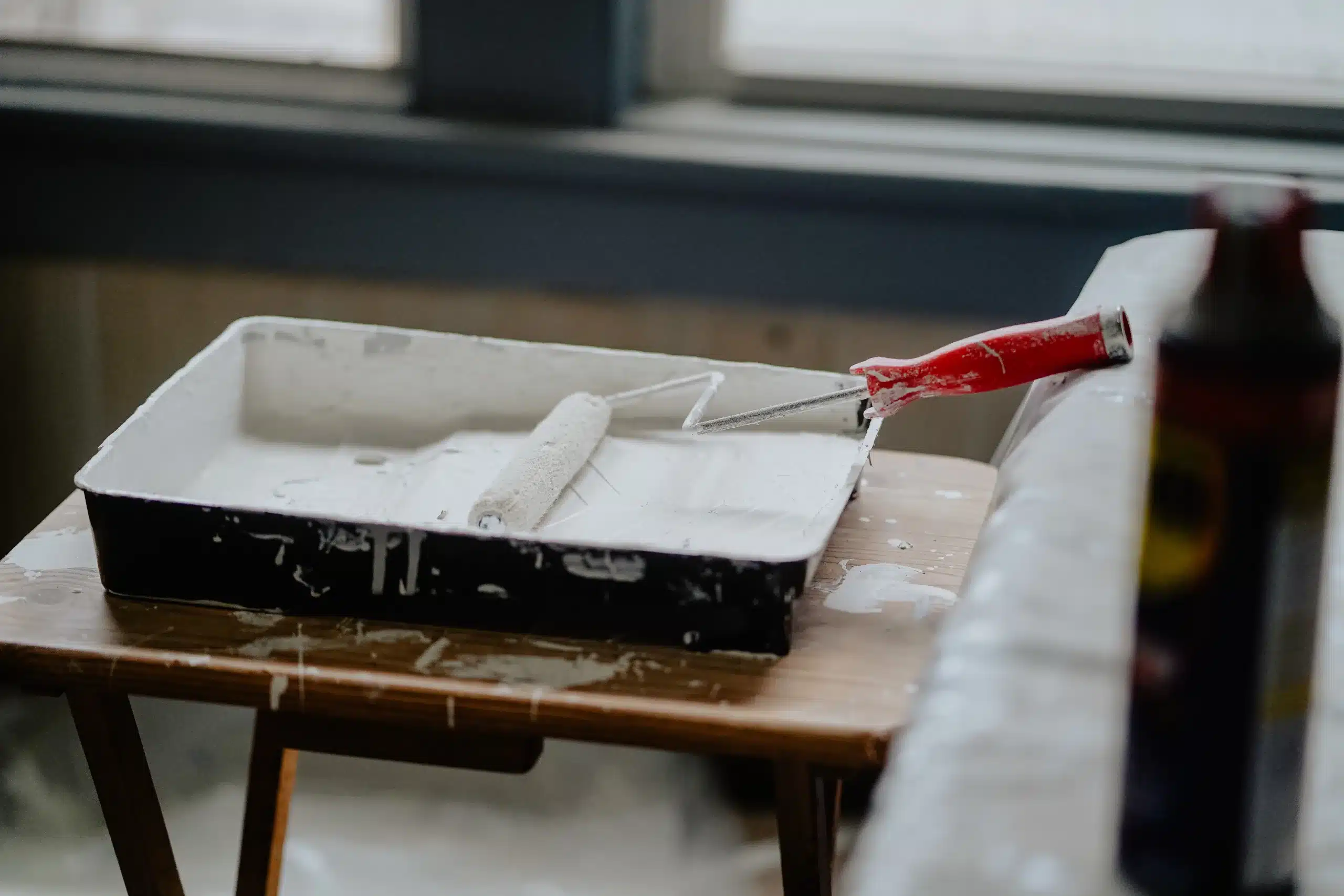 One Team Construction paint tray in a Birmingham Home Renovation project