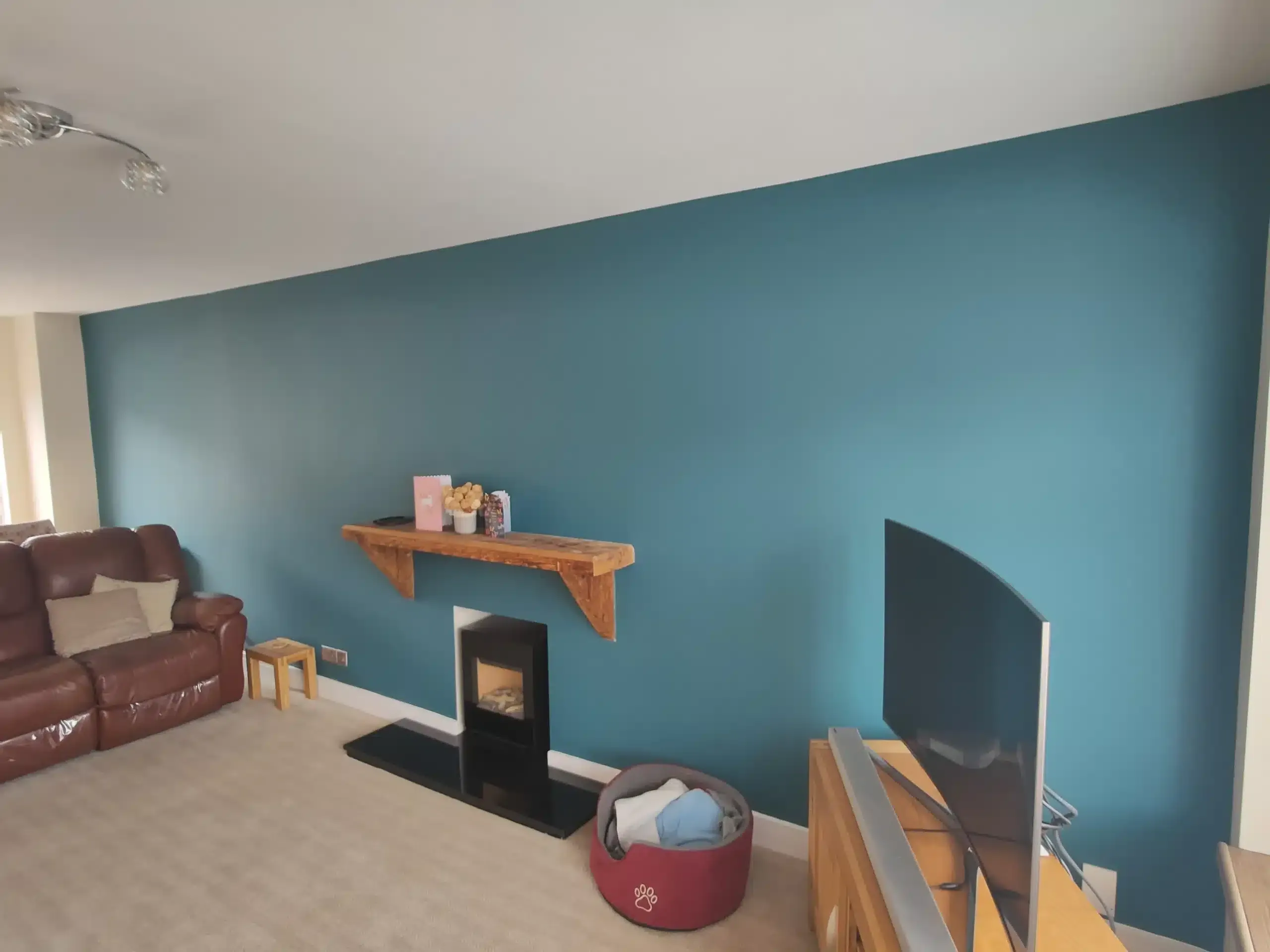 Plastering Services Completed Living Room Example